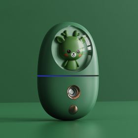 Hand-held Cold Spray Humidifying And Moisturizing Beauty Sprayer (Option: Green-USB)